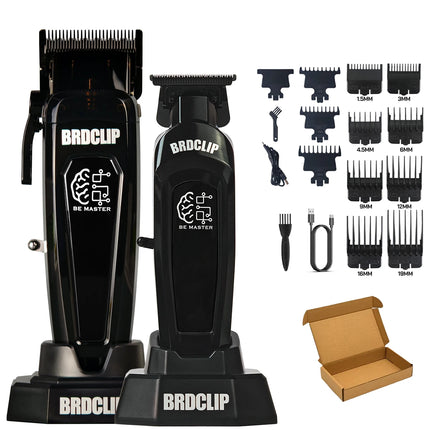 BRD FADE Clipper Professional Men's Hair Line Up Trimmer 10000RPM Barber Foil Shaver Base Charger Salon Blending Tools