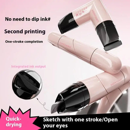 New Double Head Rotatable Eyeliner Stamp Integrated Eyeliner Stamp Precise Outline Signet Long-Lasting Eyeliner Liquid Pen