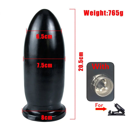 3XLR Sex Machine Attachments Huge soft Butt Plug Large Anal Trainer Realistic Dildo adult Masturbation Toys Vac-U-Lock Connector