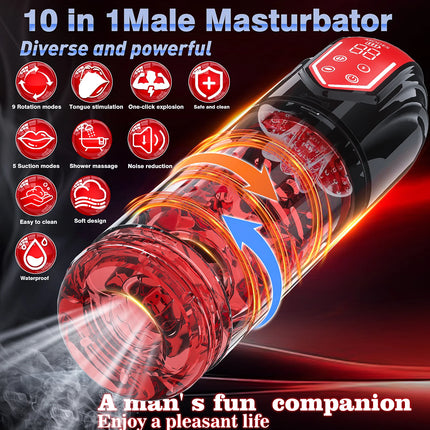 Automatic Male Rotate Mastubator Sucking Blowjob Machine Masturbation Cup Sex Toys Adult Goods for Men Masturbate Supplies