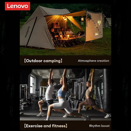 Lenovo HD107 Bluetooth 6.0 Speaker Bookshelf Camping Portable Outdoor Subwoofer TF Card USB Drive Mini TWS Stereo Music Player