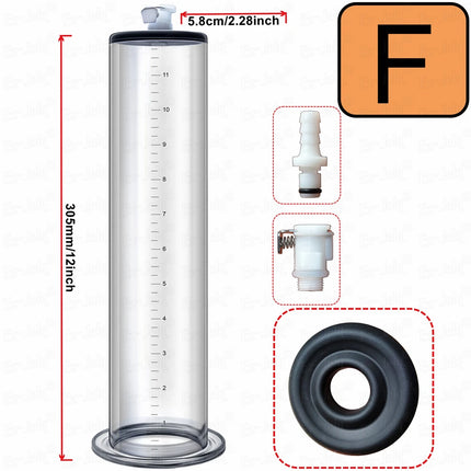 Acrylic Penis Pump Male Manual Penis Extension Enlargement Exerciser Prostate Masturbator Massager Adult Erotic Products For Man
