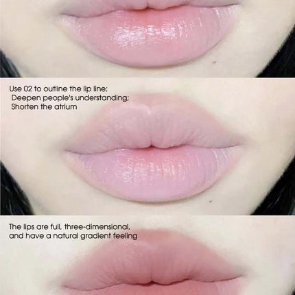 Light sweet and soft fog lipliner outlines the lip shape, lasting, not easy to fade, not take off makeup, nude pink lip liner