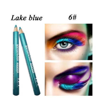 Beauty Eye Cosmetics Glitter Colourful Matte Waterproof Highlighter Pigment Eyeliner Pencil with Sharpener Eye Shadow&Liner Pen