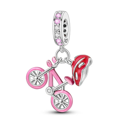 925 Sterling Silver Motorcycle Sports Car Bicycle Charms Pendents Fit Qikaola Original Bracelets Fine DIY Birthday Jewelry Gifts