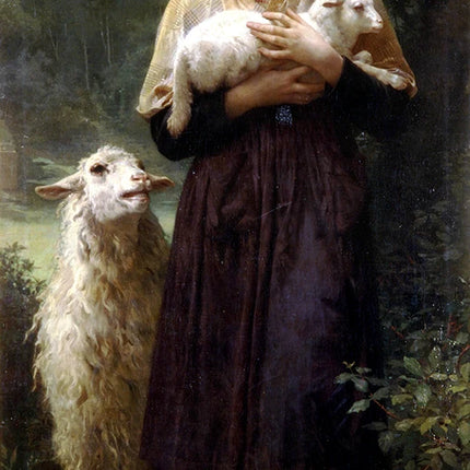 Arthyx,Print Love On The Look Out Of William Adolphe Bouguereau Oil Paintings On Canvas,Classical Wall Picture Living Room Decor