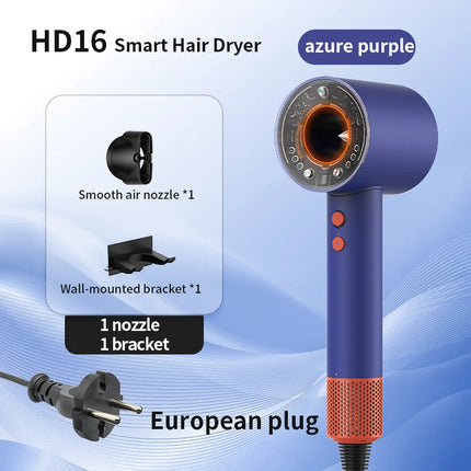 Hair Dryer with Negative Ions for Hair Care, Quiet, Fast Drying, Temperature Control, High-Speed, Huaqiangbei Strong Wind Hd16 Hair Dryer