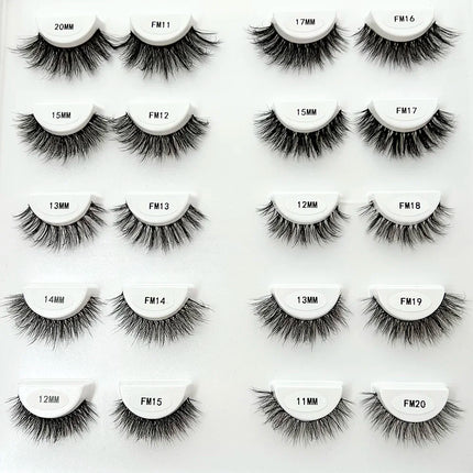 Clear Band Eyelashes Natural Fluffy 3D Mink Lashes D Curl  Volume Wispy False Eyelashes With Clear Band Soft  Reusable Lashes