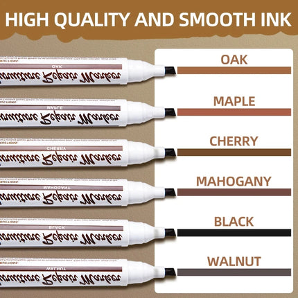 13pcs Wood Scratch Repair Kit Furniture Markers Crayon Sharpener Set Waterproof Pen for Floors Tables Desks Stains Oak Maple