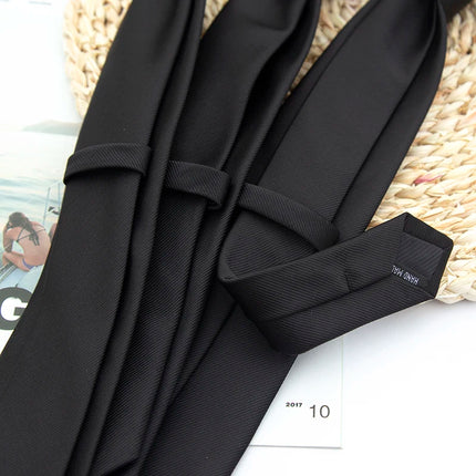 New Classic Black Ties for Men High Quality Women Neckties for Wedding Party Business Adult Neck Tie Casual Solid Accessories