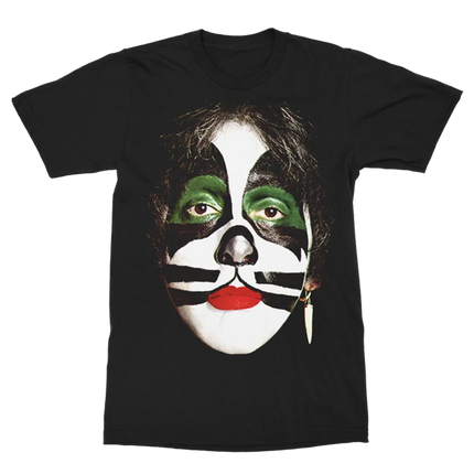 KISS Band Tour 77-78 Alive II Official T-Shirt – Classic Makeup Character Graphic Print, Retro Rock Merchandise for Band Fans