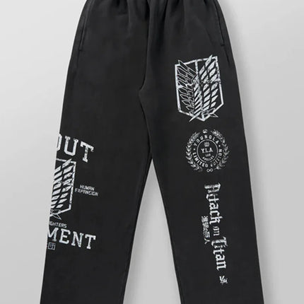 Hip Hop Attack on Titan Pants Men Baggy Popular Trouser Wide Leg Harajuku New Y2k Streetwear Casual Vintage Joggers Men Clothing