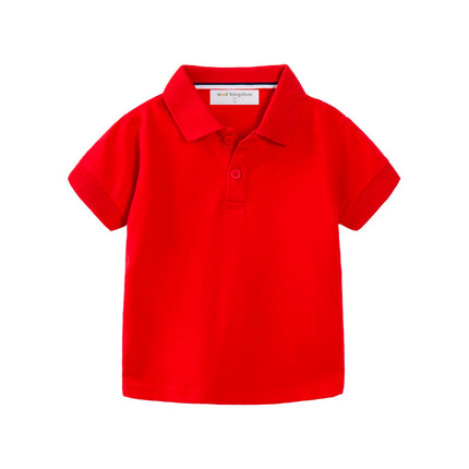 Mudkingdom Boys Polo Shirt Short Sleeve Solid Color Trendy Soft Comfy Lightweight Casual Daily Toddler Tops for Little Boy