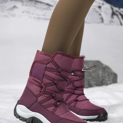 Brand Men's Winter Shoes Waterproof Men's Boots Warm Plush Couple Snow Boots Outdoor Non-slip Hiking Boots Men Work Ankle Boots