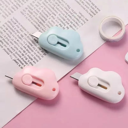 1/2/3/6PCS Cute Rabbit Cloud Color Mini Portable Utility Knife Paper Cutter Cutting Razor Blade Office Stationery Supplies