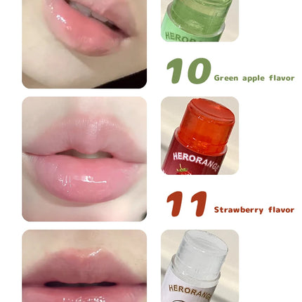 Herorange Lip Flower Elegant Lip Balm Long-Lasting Moisturizing Refreshing Non-Sticky Prevents Dryness and Reduces Lip Lines Primer Christmas Gift
