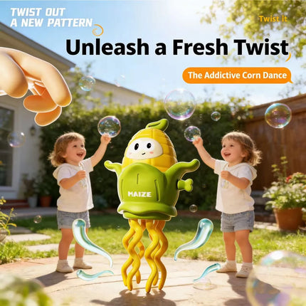 Magic Dancing Corn Toy, Wind-Up Twisting Corn Toy for Stress Relief, Early Education Educational Toy for Infants and Toddlers Learning to Crawl