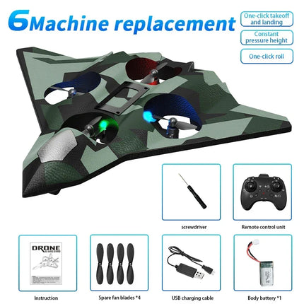 CZ36 Foam RC Aircraft Glider Electric Fighter 6CH Remote Control Airplane Fall Resistant Plane Quadcopter Toys for Boys Gifts