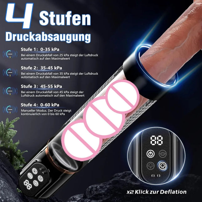 IPX7 Waterproof Electric Penis Pump for Enlargement, Man Vacuum Pump, Enlargement Extend Pump, 4 Suction Levels, 1 Silicone Sleeve