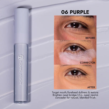 Yellow Orange Liquid Concealer Foundation Primer Base Facial Repair Dark Circles Corrector Skin Tone Purple Brighten Concealer