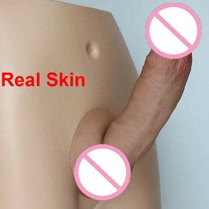 Real Men Skin Dildos Soft Silicone Suction Cup Big Huge Cock Male Artificial Penis Cheap Adult 18 Vagina Anal Sex Toys For Women