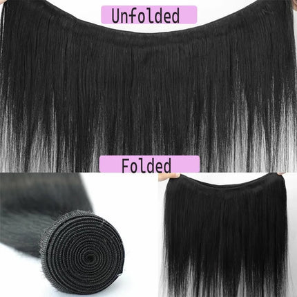 26 28 30 Inch Straight Hair Brazilian Straight Human Hair Weave Bundles Natural Black 1/3/4pcs 100% Human Hair Bundles Remy Hair