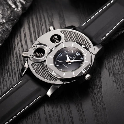 Men's Watch, Leisure Sports V8 Quartz Watch, Trendy Fashion Silicone Watch Classic Analog Display Wristwatch for Casual