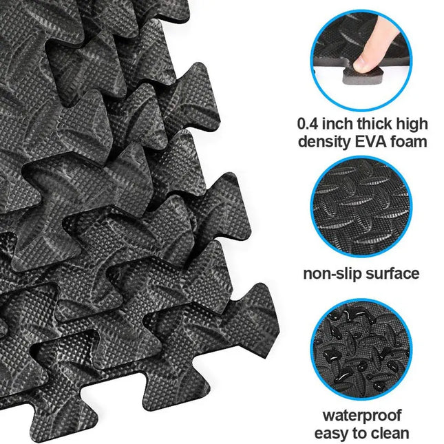 16 Pcs Puzzle Fitness Mat Sport Mats, EVA Interlocking Foam Floor Tiles for Gym, Gym Equipment Mat, Floor Mat for Kids 30 CM
