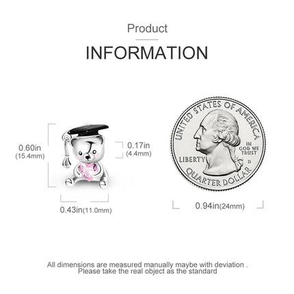100% 925 Sterling Silver Graduation Season Series Owl Bachelor's Hat Charms Beads Fit 3mm 925 Original Bracelets DIY Jewelry