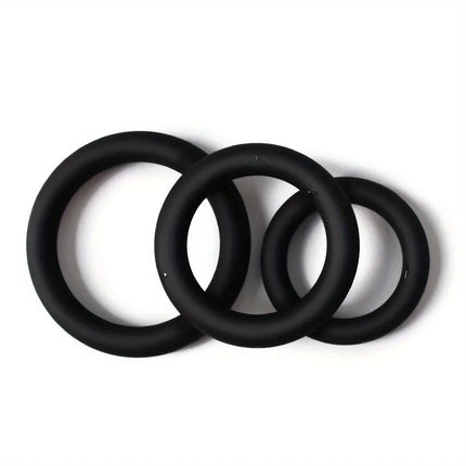 3PCS Silicone Penis Rings Set Delay Ejaculation Cock Ring Glow In Dark Male Stamina Enhancer Lock Sperm Sex Toys for Men Couples