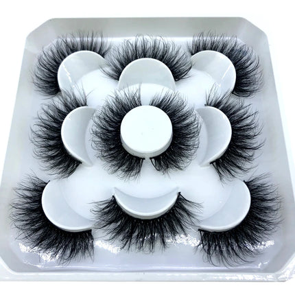 New 5 pairs 8-25mm natural 3D false eyelashes fake lashes makeup kit Mink Lashes extension mink eyelashes maquiagem