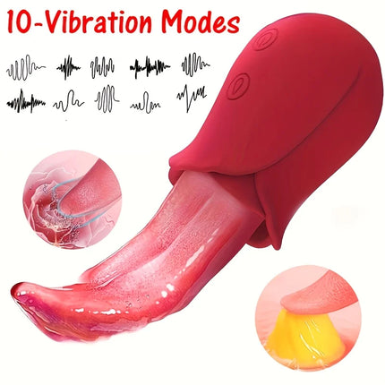 Powerful Tongue Licking Vibrator Female G-Spot Vagina Massager Dildo Thrusting Swing Clitoris Stimulator Women Sex Toy for Adult