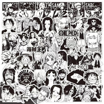 50/100pcs Japan One Piece Anime Stickers Cartoon Decals DIY Skateboard Car Laptop Motorcycle Waterproof Cool Sticker Classic Toy
