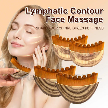 Lymphatic Contour Face Brush Lymphatic Drainage Reduce Puffiness Relief Fatigue Facial Massager Face Chin Skin Sculpting Tool