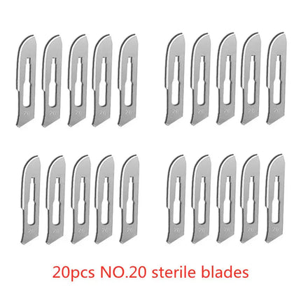 20-100pcs Carbon Steel Surgical Blades for DIY Cutting Phone Repair Carving Animal Eyebrow Grooming Maintenance Scalpel Knife
