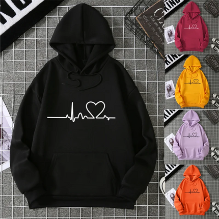 2025 Winter New Women's Hoodie High Street Unisex style Double Pockets Sweatshirts Outerwear Plus-Size Women's Clothing CYXX247