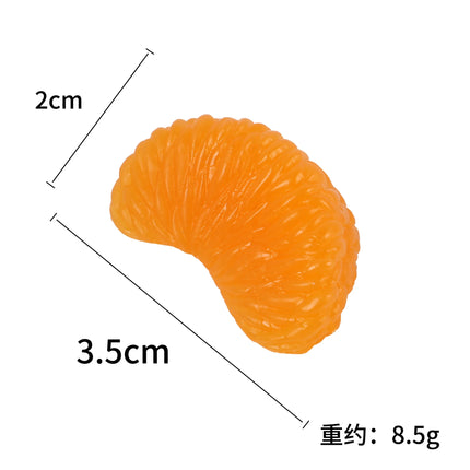 New Simulation Orange Petal Fruit Model Key Chain Creative Backpack Hanging Accessories Key Ring Party Gift