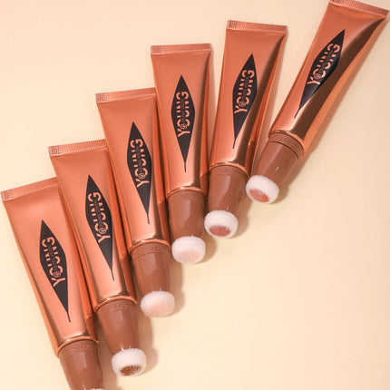6-colour cushion cotton blush, skin-friendly highlighter that is not irritating, blends naturally without clumping.