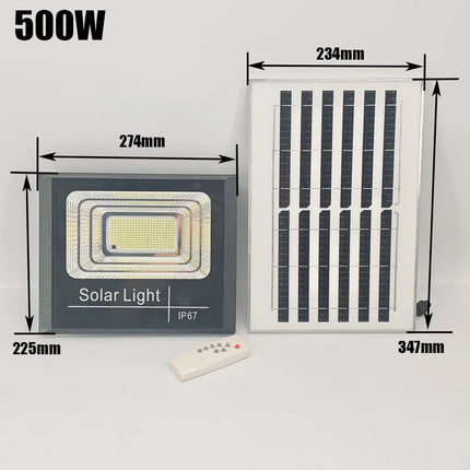 Solar Flood Lights 50w 100w 200w 300w 500w LED Solar Powered Spotlight Outdoor Waterproof Reflector Solar with Remote Control