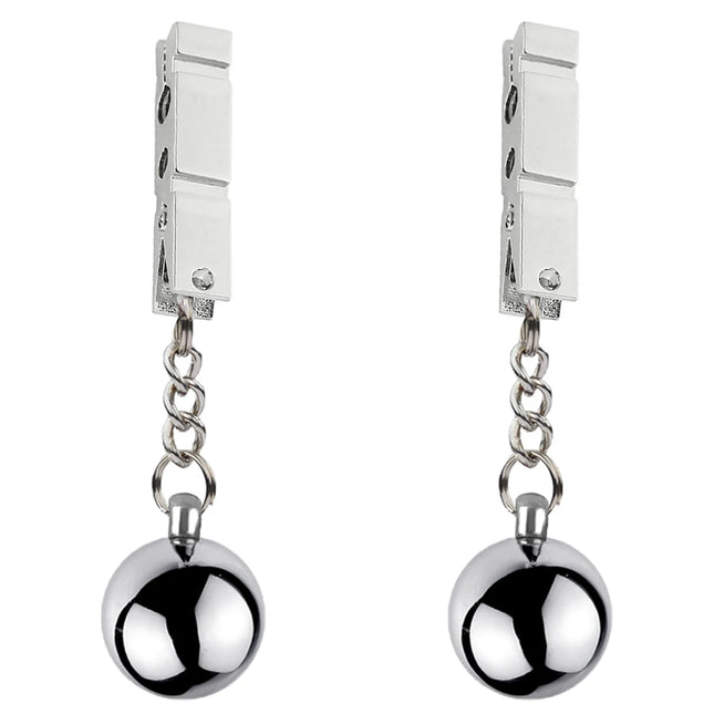 Heavy Nipple Clamp Clips Weight Slave Stimulator Metal Nipple Clips With Ball Weight Breast Bondage Restraint Sex Toy Woman