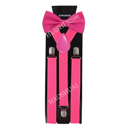 Hot Sale Suspenders Bowtie Sets Mens Women Boys Party Wedding Y-Back Shirt Braces Butterfly Belt Bow Tie Suit Accessories Gift
