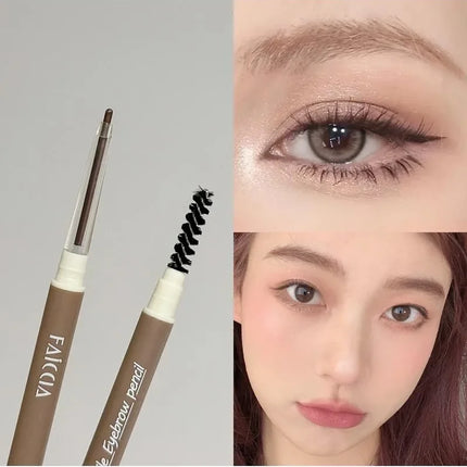 1PC Waterproof Double-Ended Eyebrow Pencil Ultra Fine Eyebrow Pencil Sweat-proof Long Lasting Professional Eye Makeup Cosmetics