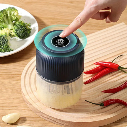 2026 New Electric Garlic Chopper Portable Cordless Garlic Mincer with 6 Stainless Steel Blades Food Chopper for Kitchen