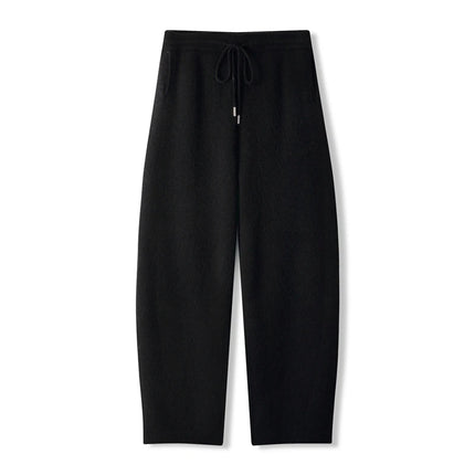 Popular Men's Cashmere Machete Pants Autumn Winter Loose Casule Pants 100% Merino Wool Knitted Trousers Thick Soft Warm Pants
