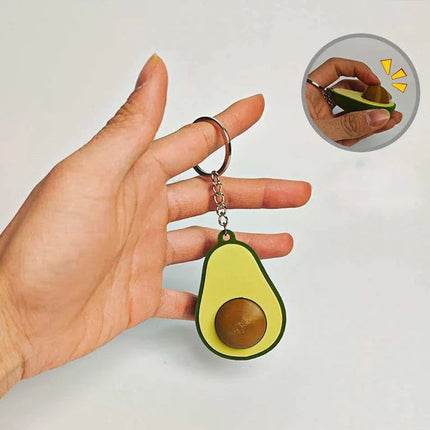 Avocado Clicker Fidget Keychain Backpack Charm Sensory Stress Relief Toys ADHD Anxiety Idea Gifts for Teens Kids Boys Girls