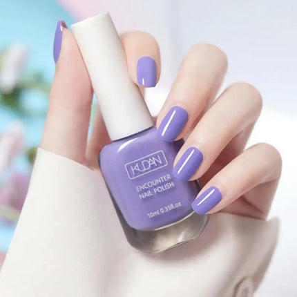 KUDAN Nail Polish Water-based 10ml No-bake Long-lasting Students Children Without Odor Can Tear Nail Art Manicure Tool