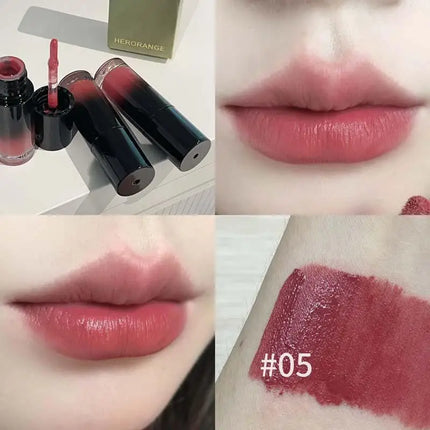 1Pc HERORANGE Mirror Water Light Lip Gloss Mirror Lasting Liquid Lipstick Moisturizing Lip Tint Natural Nude Lip Makeup Cosmetic
