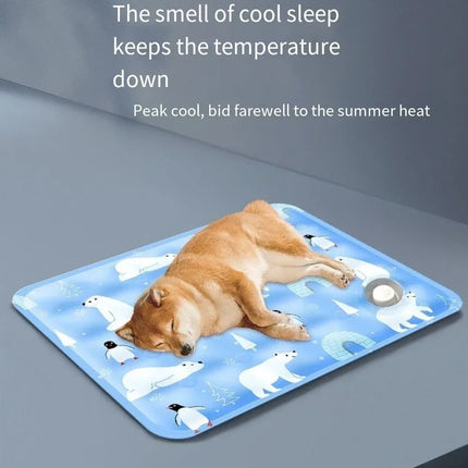 Floor Mat Cool Summer Pet Cooling Mat Ice Gel Self Added Water Dog Cold Bed Mat Portable Durable Pet Ice Cushion For Dogs&Cats