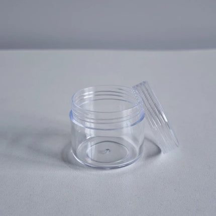 50pcs 5g 10g 15g 20g Mini Empty Clear Cosmetic Jars Refillable Travel Size for Eyeshadow Lip Gloss Cream Lotion Makeup Storage