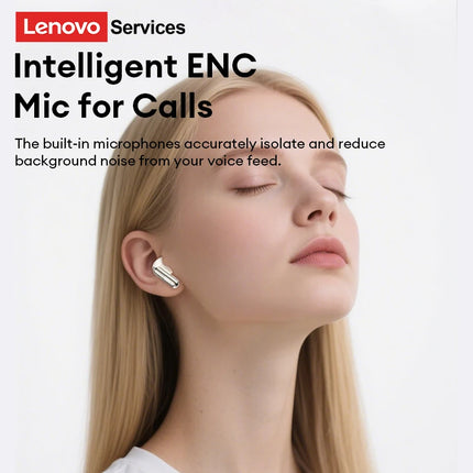 Lenovo LE208 Bluetooth V6.0 Earphones ENC Noise Cancelling Wireless Headphone Low Latency Gaming Music Earbuds HD Call With Mic